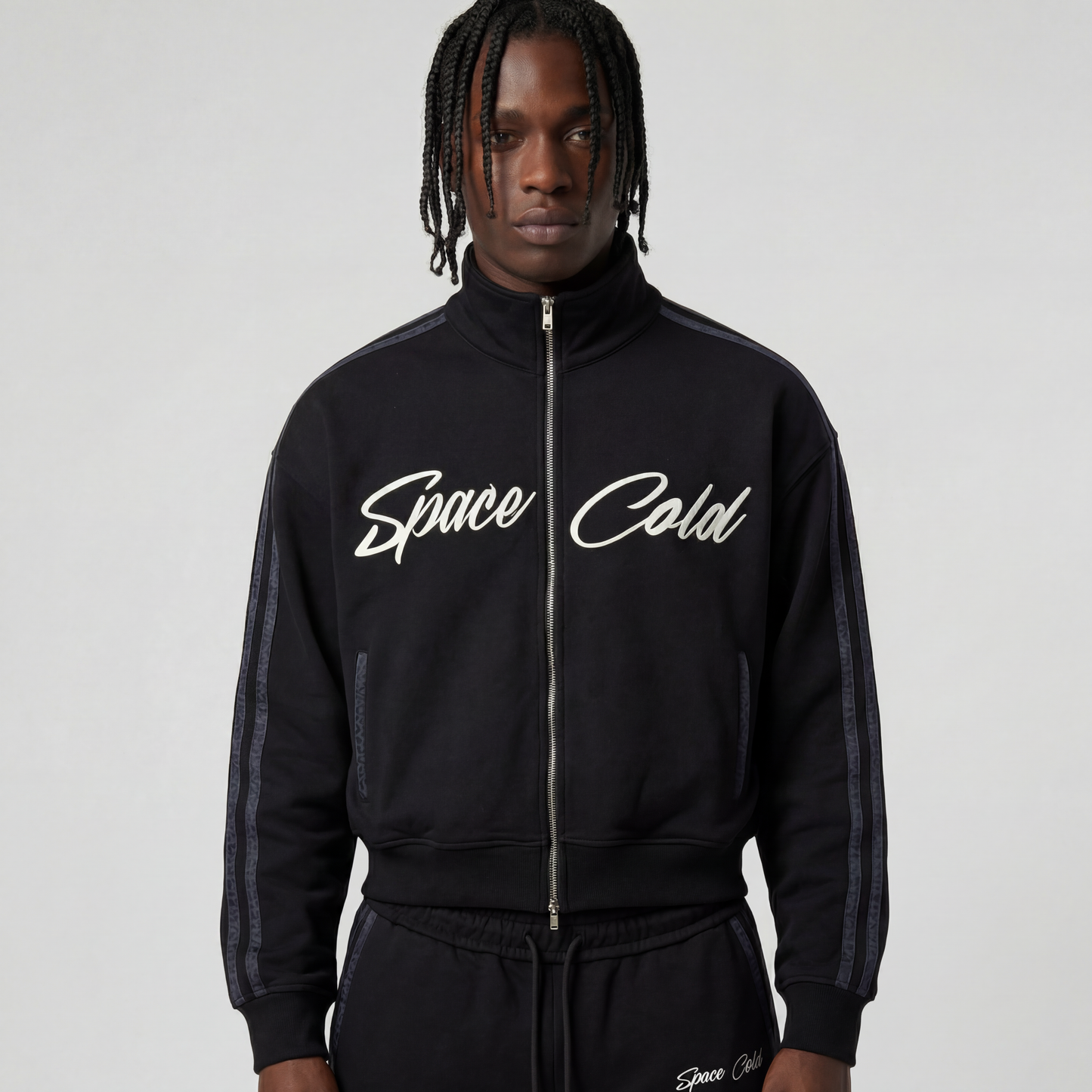 NOIR LEOPARD ZIP HOODIE