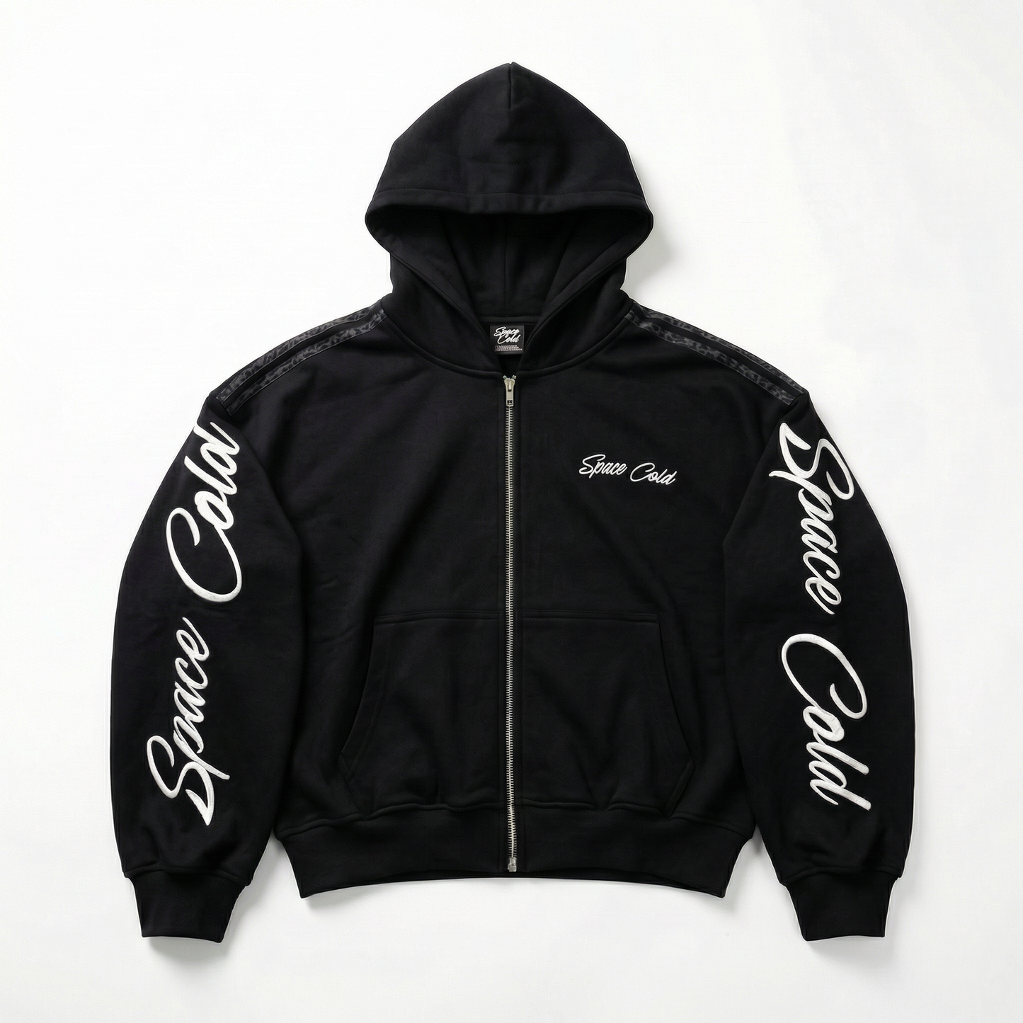 NOIR LEOPARD ZIP HOODIE