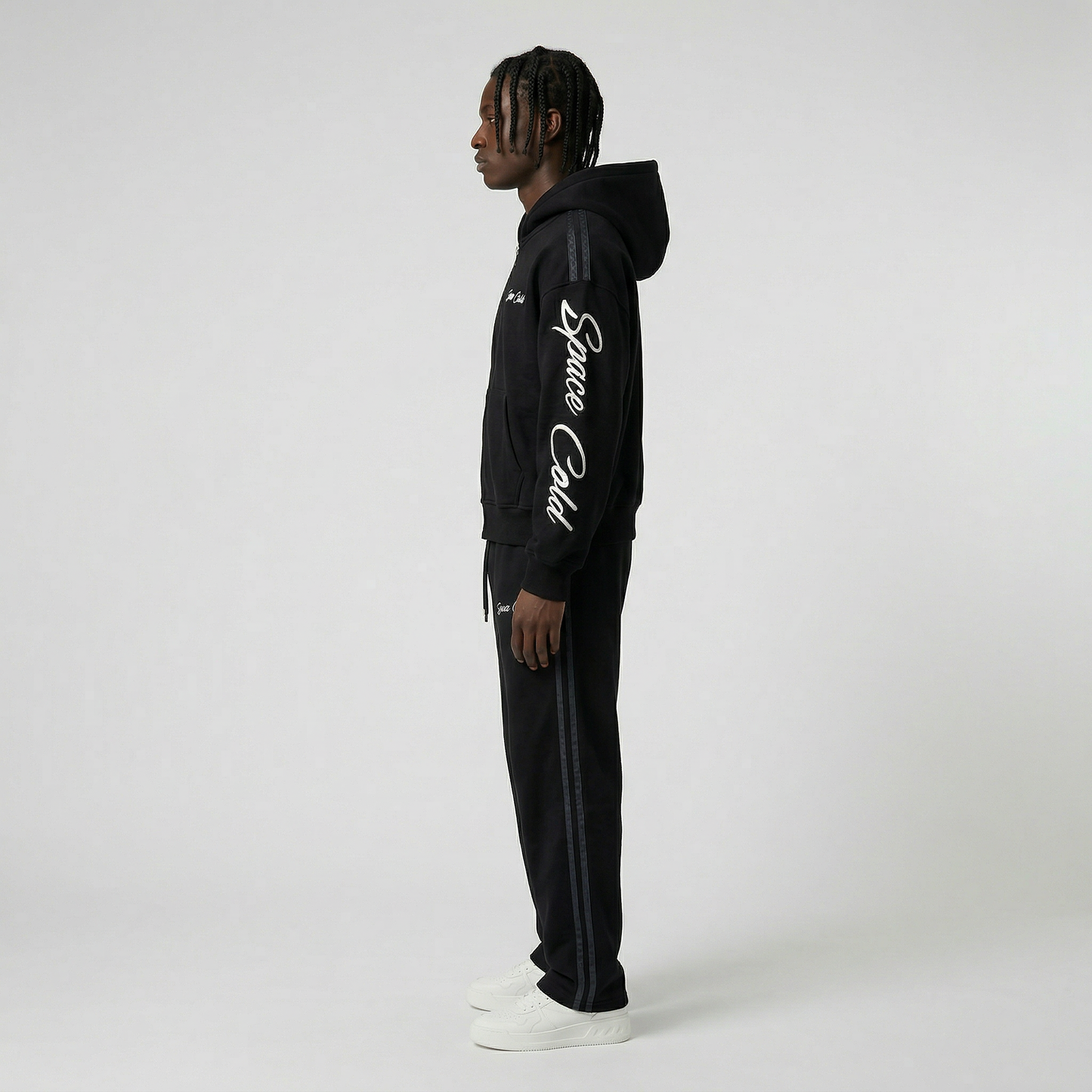 NOIR LEOPARD ZIP HOODIE